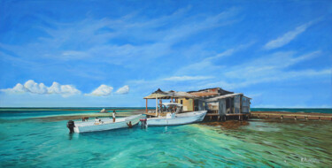 Painting titled "El Palafito, Los Ro…" by Roland Henrion, Original Artwork, Acrylic