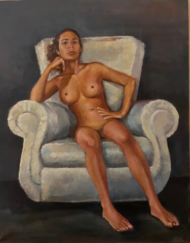 Peinture intitulée "Model  from Brasil" par Karas Gleb, Œuvre d'art originale, Huile