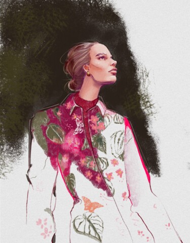 数字艺术 标题为“Oscar de la Renta p…” 由Julia Shchedrova, 原创艺术品, 数字油画