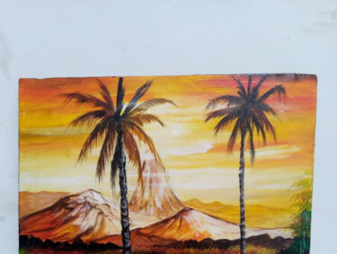 Painting titled "Beauté africaine" by Kamil..Art, Original Artwork, Acrylic