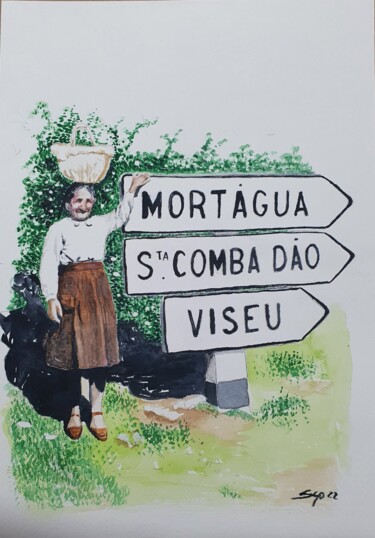 绘画 标题为“Gentes de Portugal…” 由São Vieira, 原创艺术品, 水彩