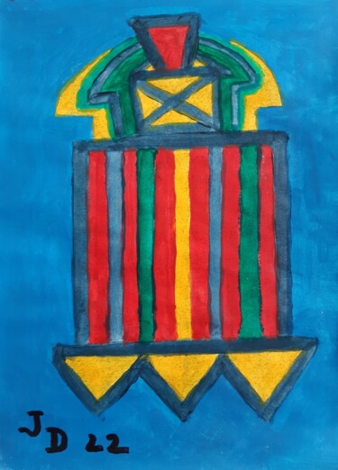 Painting titled "Le Balconomme 12" by Jacques Desvaux (JD), Original Artwork, Acrylic