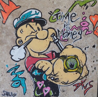 绘画 标题为“Time is money” 由Saloua Mercier, 原创艺术品, 丙烯