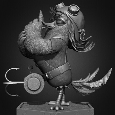 Digital Arts titled "Paige Angry Birds E…" by Yacine Brinis, Original Artwork, 3D Modeling