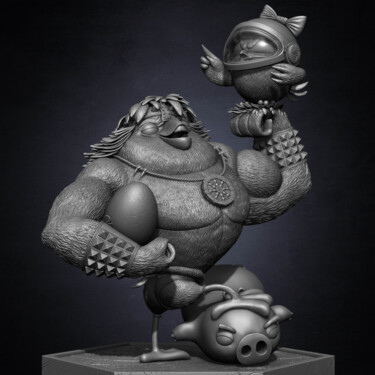 Digital Arts titled "Dutch Angry Birds E…" by Yacine Brinis, Original Artwork, 3D Modeling