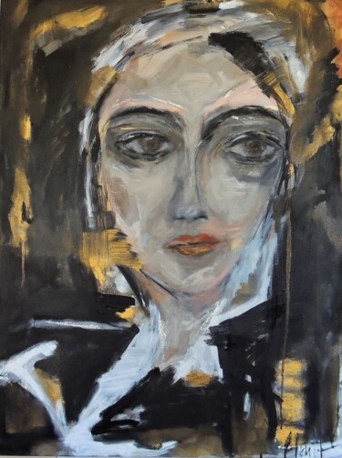 Peinture intitulée "GOLDEN ILLUSION" par Eleni Pappa Tsantilis, Œuvre d'art originale, Huile Monté sur Châssis en bois