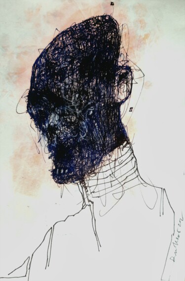 图画 标题为“Vater singt. (3)” 由Stephan Rodriguez Warnemünde, 原创艺术品, 墨