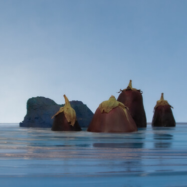 Eggplant island 6 Photographie intitulée "Eggplant island 6" par Gaspard De Gouges, Œuvre d'art originale, Photographie numérique