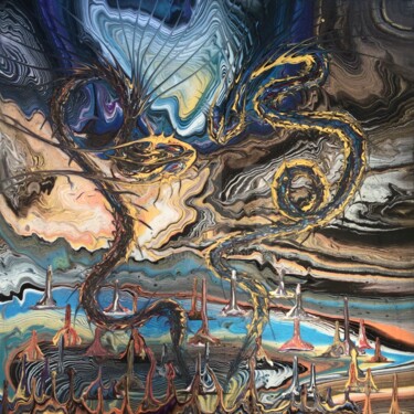 La saison des Amours Peinture intitulée "La saison des Amours" par Fabien Dessoly (Symbolic Art BZH), Œuvre d'art originale, Acrylique Monté sur…