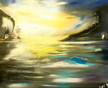 Peinture intitulée "Vers l' infini" par Pascal Jung, Œuvre d'art originale, Huile