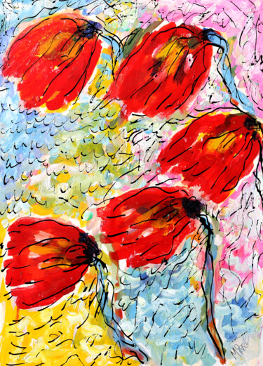 Peinture intitulée "Douce compagnie" par Jean Mirre, Œuvre d'art originale, Huile
