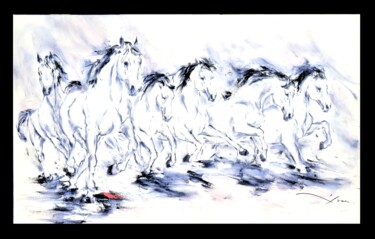 绘画 标题为“449_Course sauvage” 由René Goxes, 原创艺术品, 油