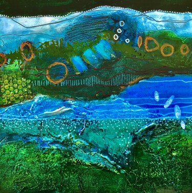 绘画 标题为“Prenons la mer bleue” 由Nadine Falguieres (NADI), 原创艺术品, 丙烯