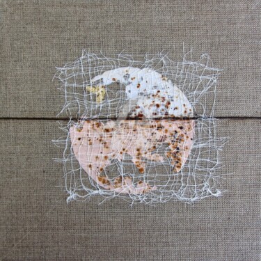 Collages titled "MT n°67" by Anne-Marie Mary, Original Artwork, Collages Mounted on Wood Stretcher frame