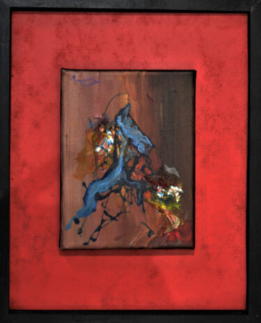 「Abstraction 0521」というタイトルの絵画 Monique Ducartonによって, オリジナルのアートワーク, アクリル ウッドストレッチャーフレームにマウント