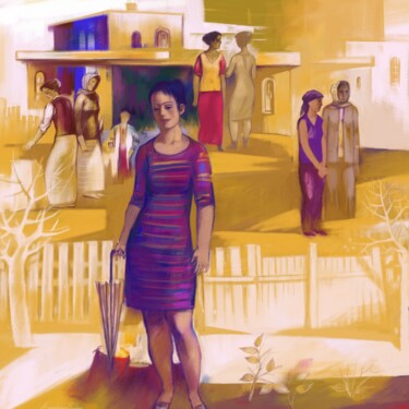 Painting titled "Friends-3" by Azeriman, Original Artwork, Digital Painting