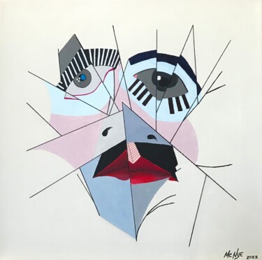 Painting titled "SHATTERED" by Mitch Nye, Original Artwork, Acrylic