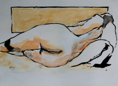 Pose au repos 绘画 标题为“Pose au repos” 由Stewart Fletcher, 原创艺术品, 墨