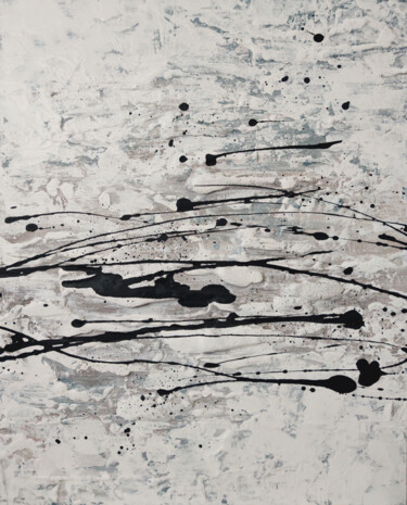 Expression on white 绘画 标题为“Expression on white” 由Anastasiya Nagaeva, 原创艺术品, 石膏 安装在木质担架架上