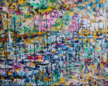 Peinture intitulée "Plaisance" par Nathalie Jaguin, Œuvre d'art originale, Huile Monté sur Châssis en bois