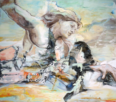 绘画 标题为“Le vent se lève à l…” 由Gilles Chambon, 原创艺术品, 油 安装在artwork_cat.上