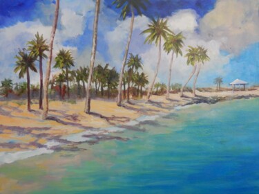 Somewhere in the Caribbean Painting titled "Somewhere in the Ca…" by Joy Parks Coats, Original Artwork, Acrylic Mounted on Wood Stretcher frame