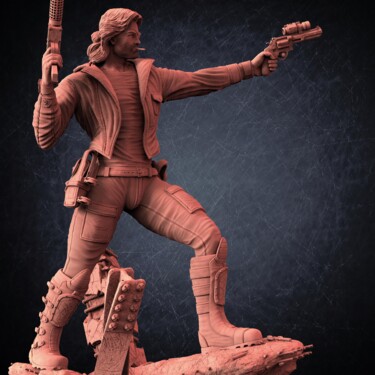 Snake Plissken Escape from New York Digital Arts titled "Snake Plissken Esca…" by Yacine Brinis, Original Artwork, 3D Modeling