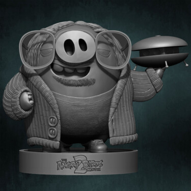 Digital Arts titled "Garry Angry Birds" by Yacine Brinis, Original Artwork, 3D Modeling