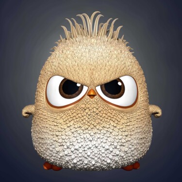 Digital Arts titled "Hatchlings Angry Bi…" by Yacine Brinis, Original Artwork, 3D Modeling