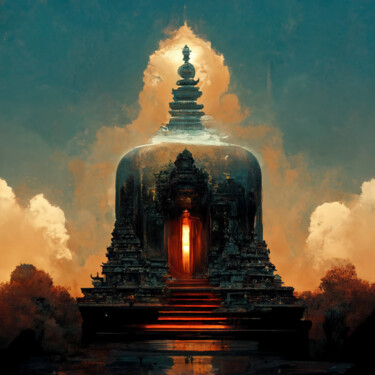 数字艺术 标题为“Buddhism” 由Svetlana Lebedeva, 原创艺术品, 2D数字工作