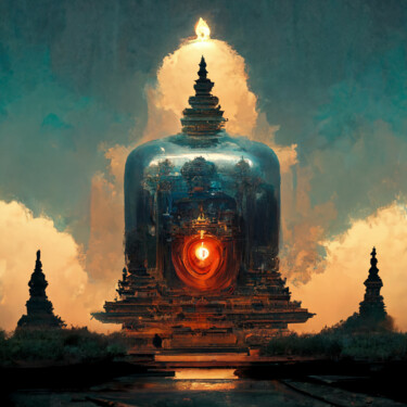 数字艺术 标题为“Buddhism 1” 由Svetlana Lebedeva, 原创艺术品, 2D数字工作