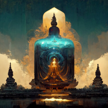 数字艺术 标题为“Buddhism 3” 由Svetlana Lebedeva, 原创艺术品, 2D数字工作