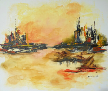 Peinture intitulée "imagine 1" par Monique Blanchet, Œuvre d'art originale, Huile