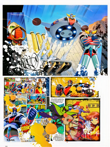 제목이 "Comics goldorak"인 미술작품 Dominique Kleiner로, 원작, 디지털 페인팅