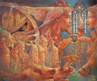 Peinture intitulée "Taliesin Gene Key T…" par Valeriy Kot, Œuvre d'art originale, Huile