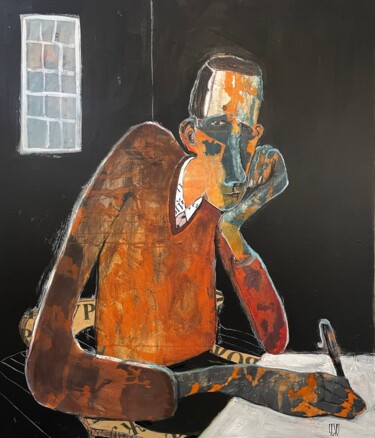 Peinture intitulée "Kaituhi - Writer's…" par Ilya Volykhine, Œuvre d'art originale, Huile
