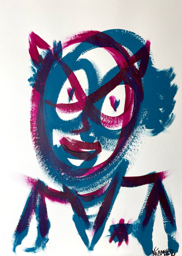 Painting titled "Bipolar Disorder" by Niamor, Original Artwork, Acrylic