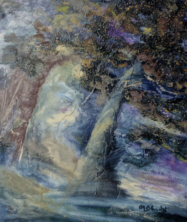 Peinture intitulée "lumière" par Monique Blanchet, Œuvre d'art originale, Huile Monté sur Châssis en bois