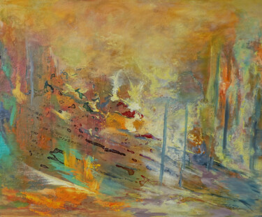 Peinture intitulée "sans titre" par Monique Blanchet, Œuvre d'art originale, Huile Monté sur Châssis en bois
