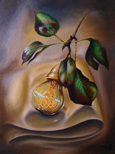 Harvest of light 绘画 标题为“Harvest of light” 由Anna Shabalova, 原创艺术品, 油 安装在纸板上