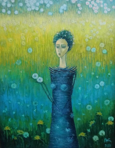 绘画 标题为“Dandelion” 由Robert Hekimyan, 原创艺术品, 油