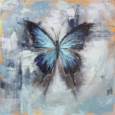 "Butterfly" oil painting on canvas palette knife 제목이 ""Butterfly" oil pai…"인 미술작품 Виктория Кернер로, 원작, 기름