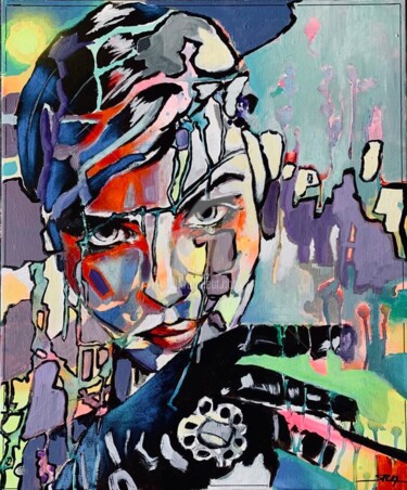 Painting titled "Robots" by Stephane Daireaux, Original Artwork, Acrylic