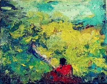 Painting titled "Nature sauvage" by Nicole Salpetrier, Original Artwork, Oil