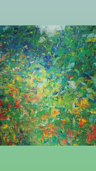 Painting titled "Nature sauvage"" by Nicole Salpetrier, Original Artwork, Oil Mounted on artwork_cat.