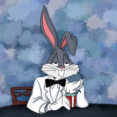 数字艺术 标题为“Sad Bunny” 由Olga Guseva, 原创艺术品, 2D数字工作