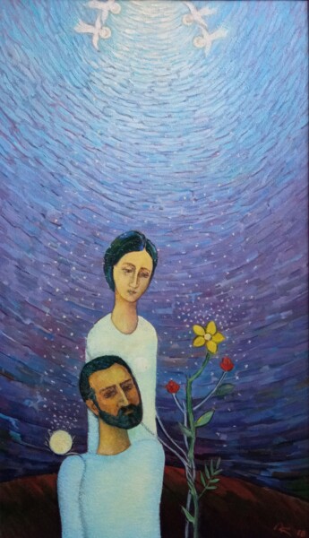 绘画 标题为“love never stops” 由Robert Hekimyan, 原创艺术品, 油