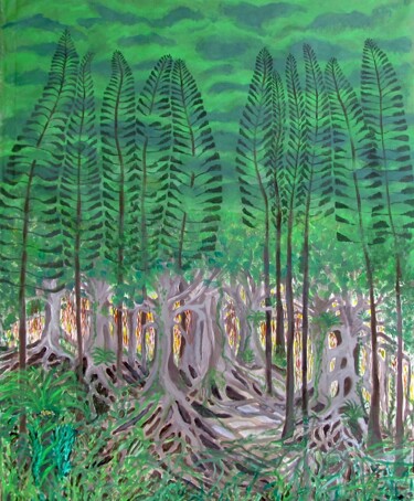 绘画 标题为“Forêt calédonienne” 由Adrianna Bonomi, 原创艺术品, 丙烯