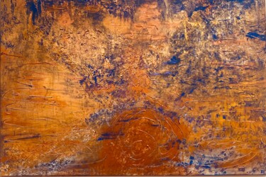 Painting titled "Golden Touch" by Milena Lorber, Original Artwork, Acrylic