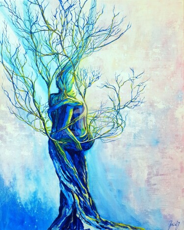 Peinture intitulée "Enlacés XXII 2" par Gaïdg, Œuvre d'art originale, Acrylique Monté sur Châssis en bois